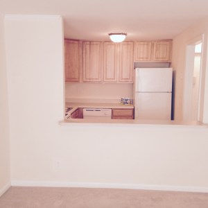 kitchen view from liv room