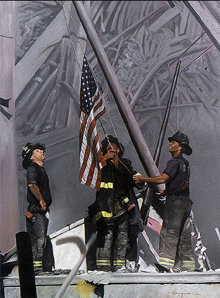 09-11-01-Raising-the-flag-oil-painting